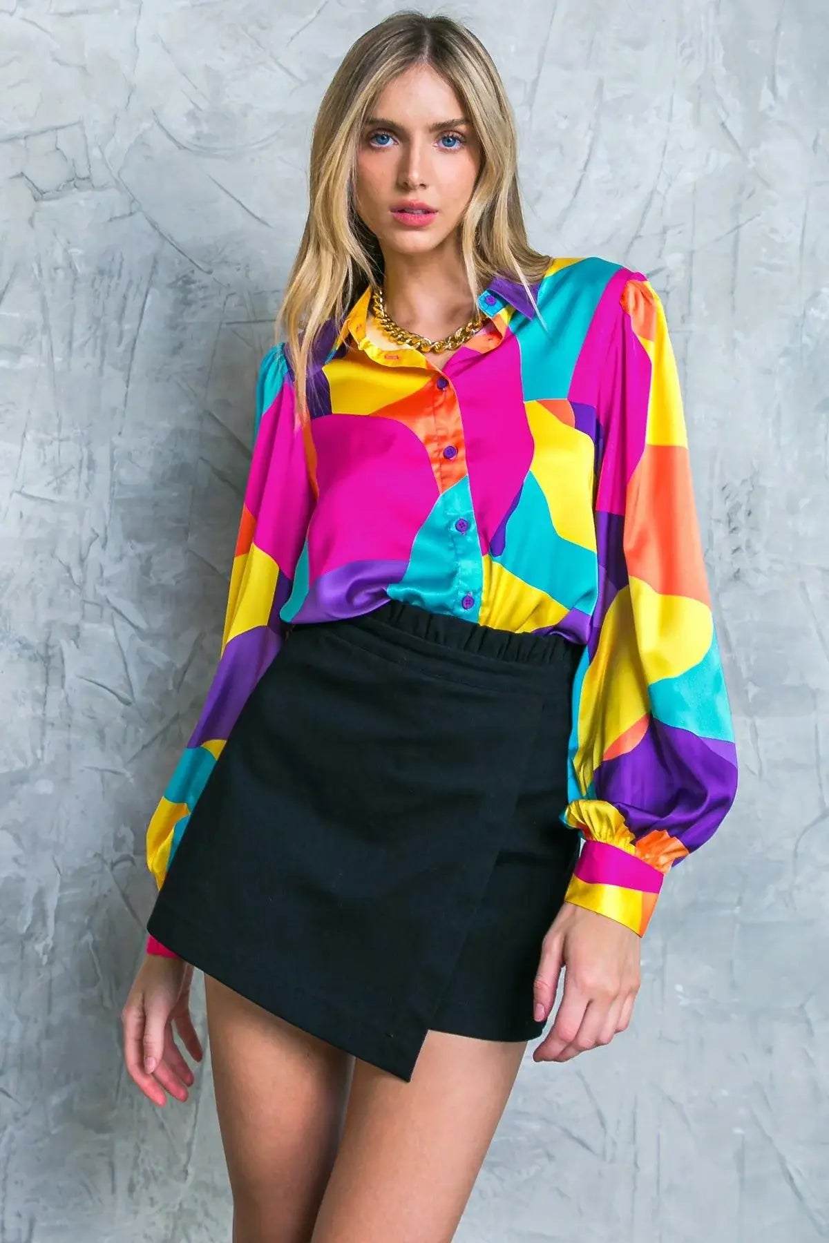 FOLLOW THE FLOW WOVEN TOP - Flying Tomato - Flyclothing LLC