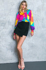 FOLLOW THE FLOW WOVEN TOP - Flying Tomato - Flyclothing LLC