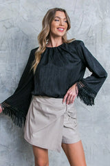 LOVE EVERY DAY WOVEN BODYSUIT - Flying Tomato - Flyclothing LLC