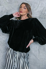 IT'S YOUR TIME VELVET TOP - Flying Tomato - Flyclothing LLC