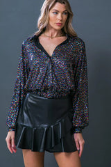 FREEDOM CALLS SEQUIN TOP - Flying Tomato - Flyclothing LLC