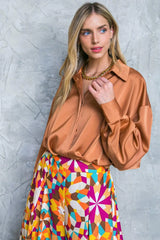 GRACEFUL MOVEMENTS WOVEN TOP - Flying Tomato - Flyclothing LLC