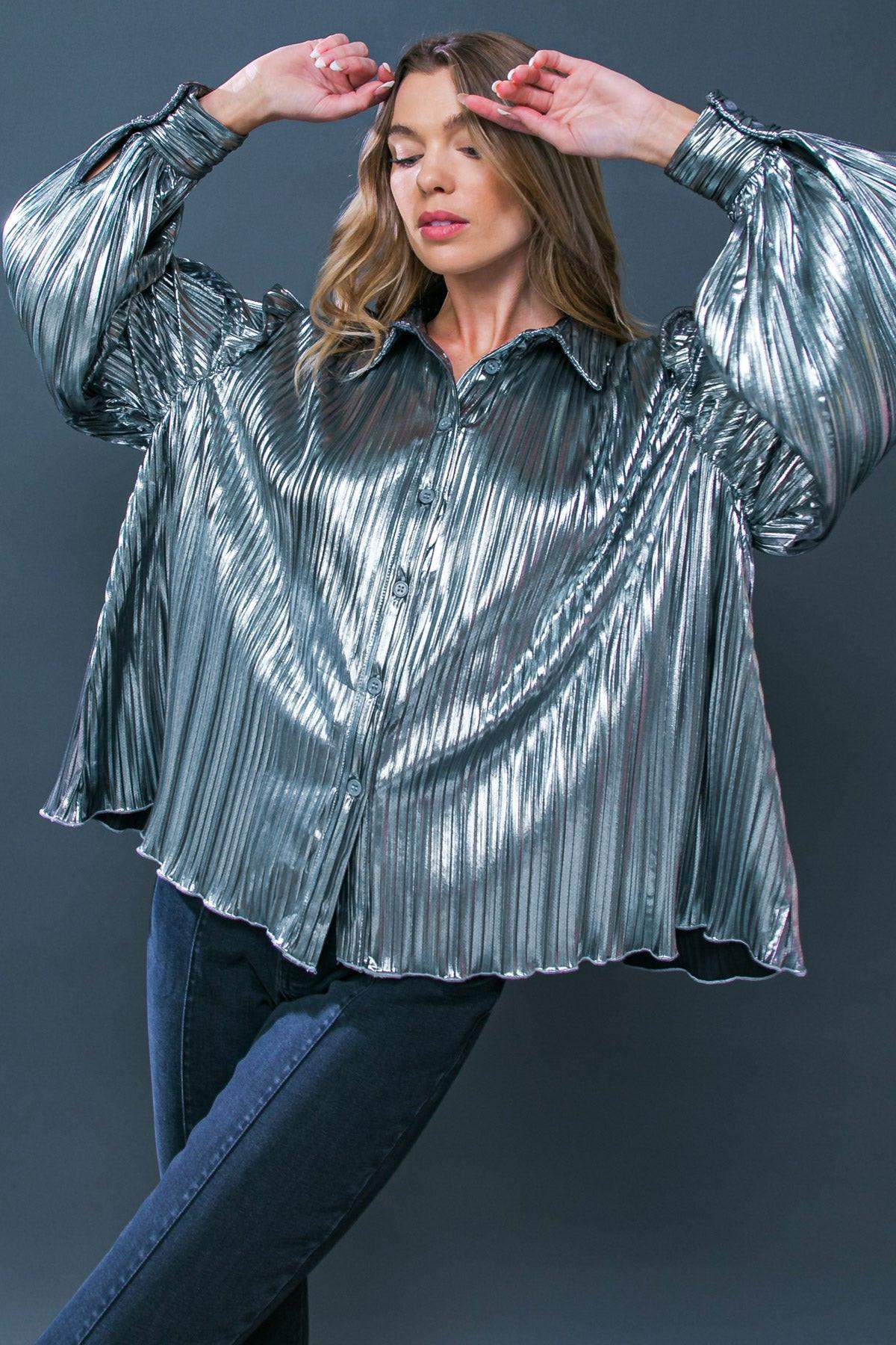 RUNWAY TREND FOILED TOP - Flying Tomato - Flyclothing LLC