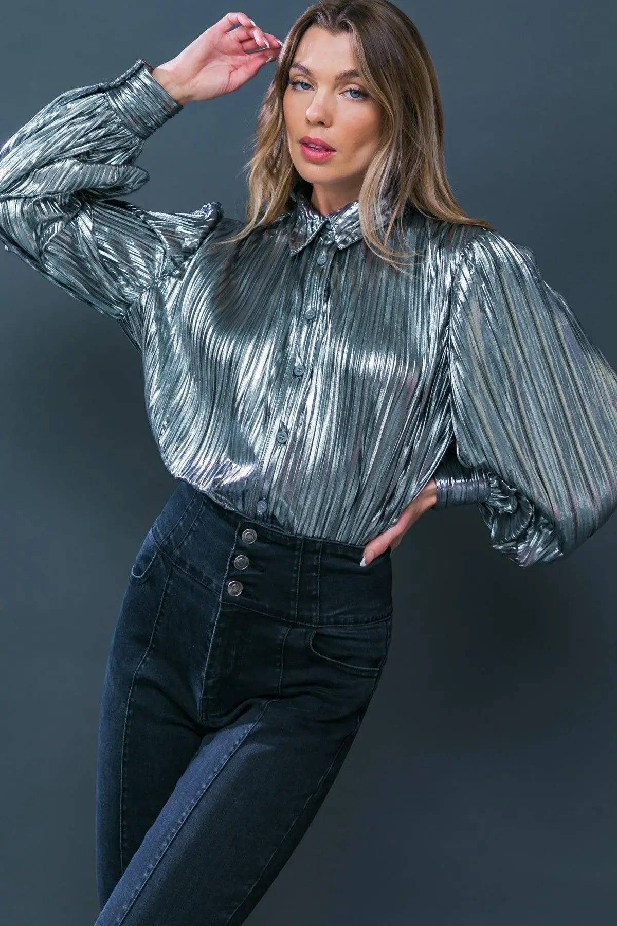 RUNWAY TREND FOILED TOP - Flying Tomato - Flyclothing LLC