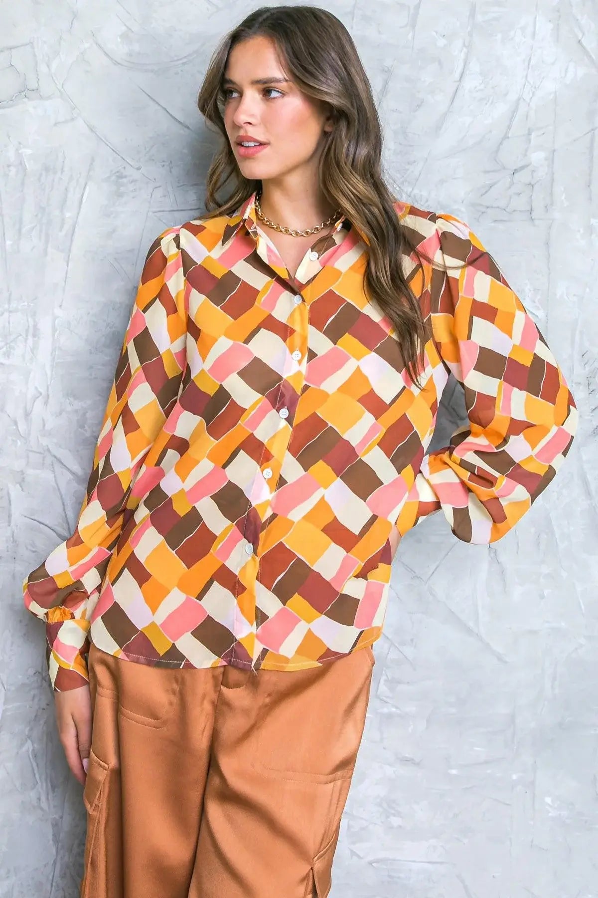 ENJOY EACH DAY WOVEN TOP - Flying Tomato - Flyclothing LLC