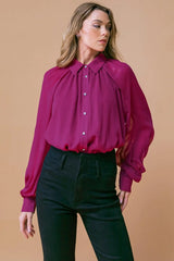 MIDNIGHT CHIC WOVEN TOP - Flying Tomato - Flyclothing LLC