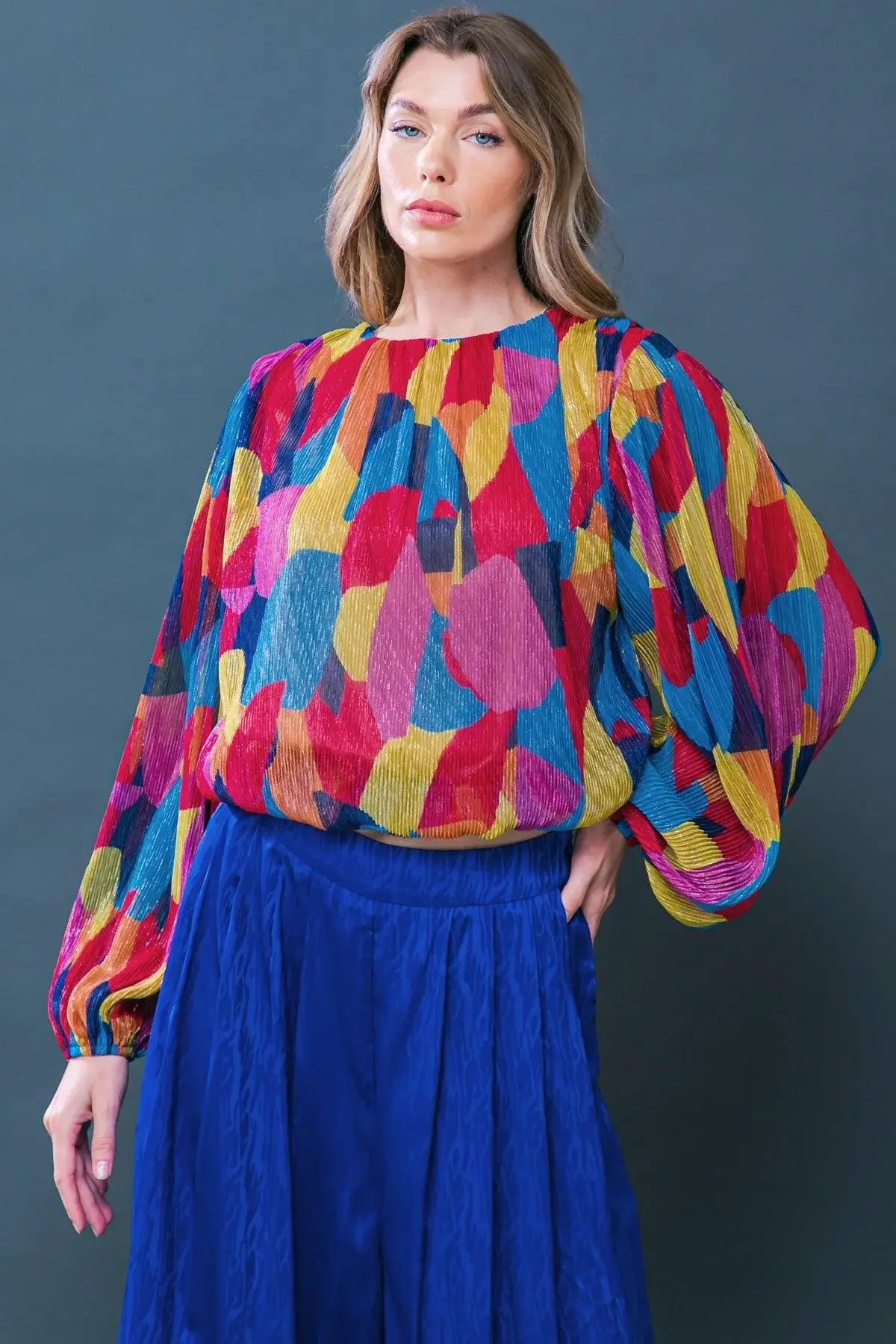 FEELING DELIGHTFUL WOVEN TOP - Flying Tomato - Flyclothing LLC