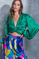 DARLING PERSONALITY WOVEN TOP - Flying Tomato - Flyclothing LLC
