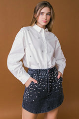 HIT OR MISS POPLIN SHIRT - Flying Tomato - Flyclothing LLC
