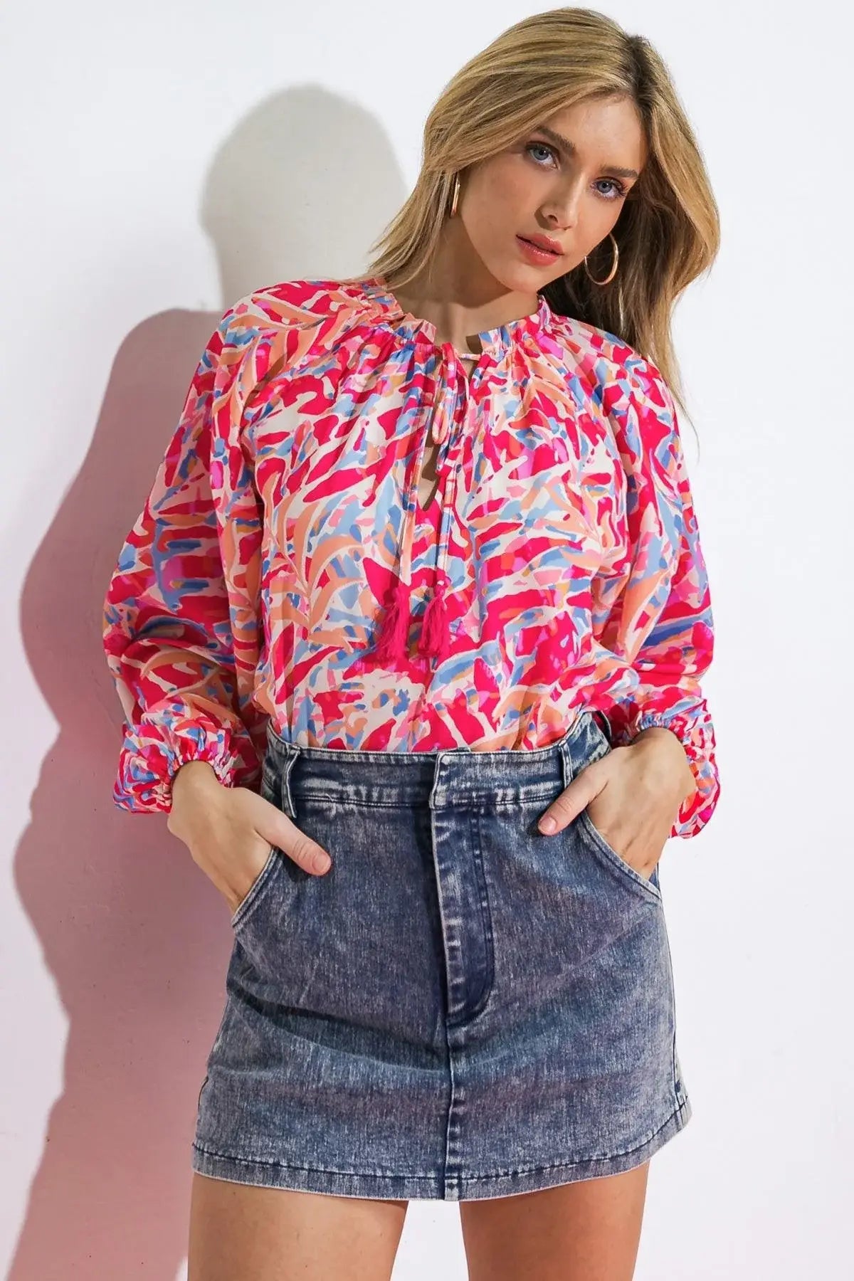 MISTLETOE MOMENT WOVEN TOP - Flying Tomato - Flyclothing LLC