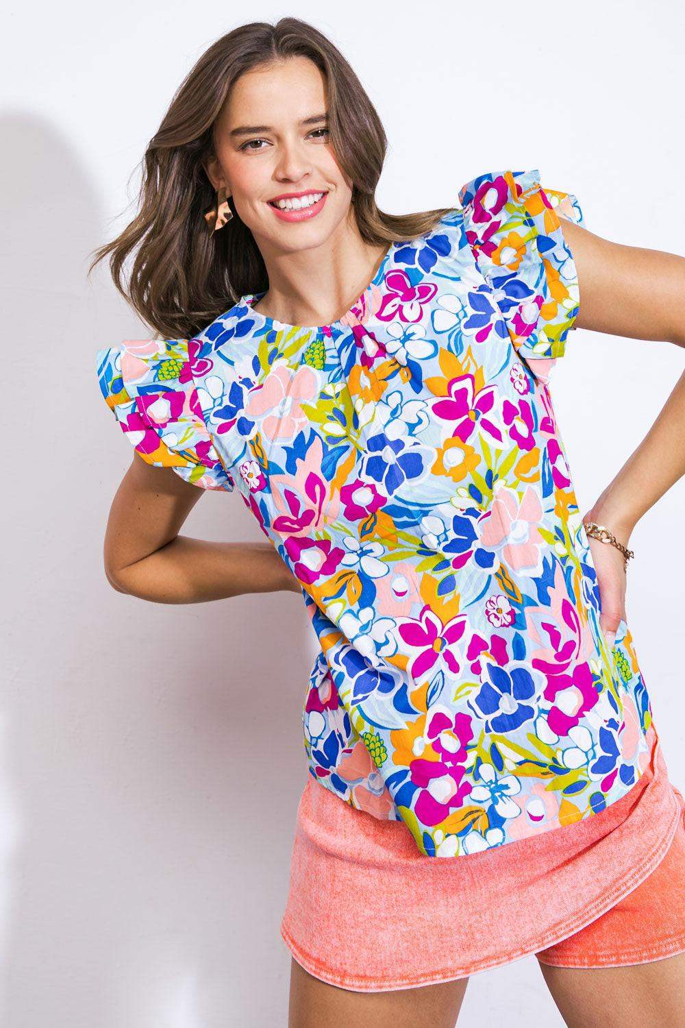 WAITING FOR SUNSHINE WOVEN TOP - Flying Tomato - Flyclothing LLC