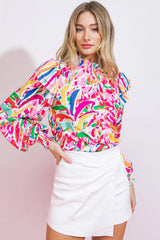 GRACEFUL IMPRESSION WOVEN TOP - Flying Tomato - Flyclothing LLC