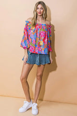 JUST WHAT I NEEDED WOVEN TOP - Flying Tomato - Flyclothing LLC