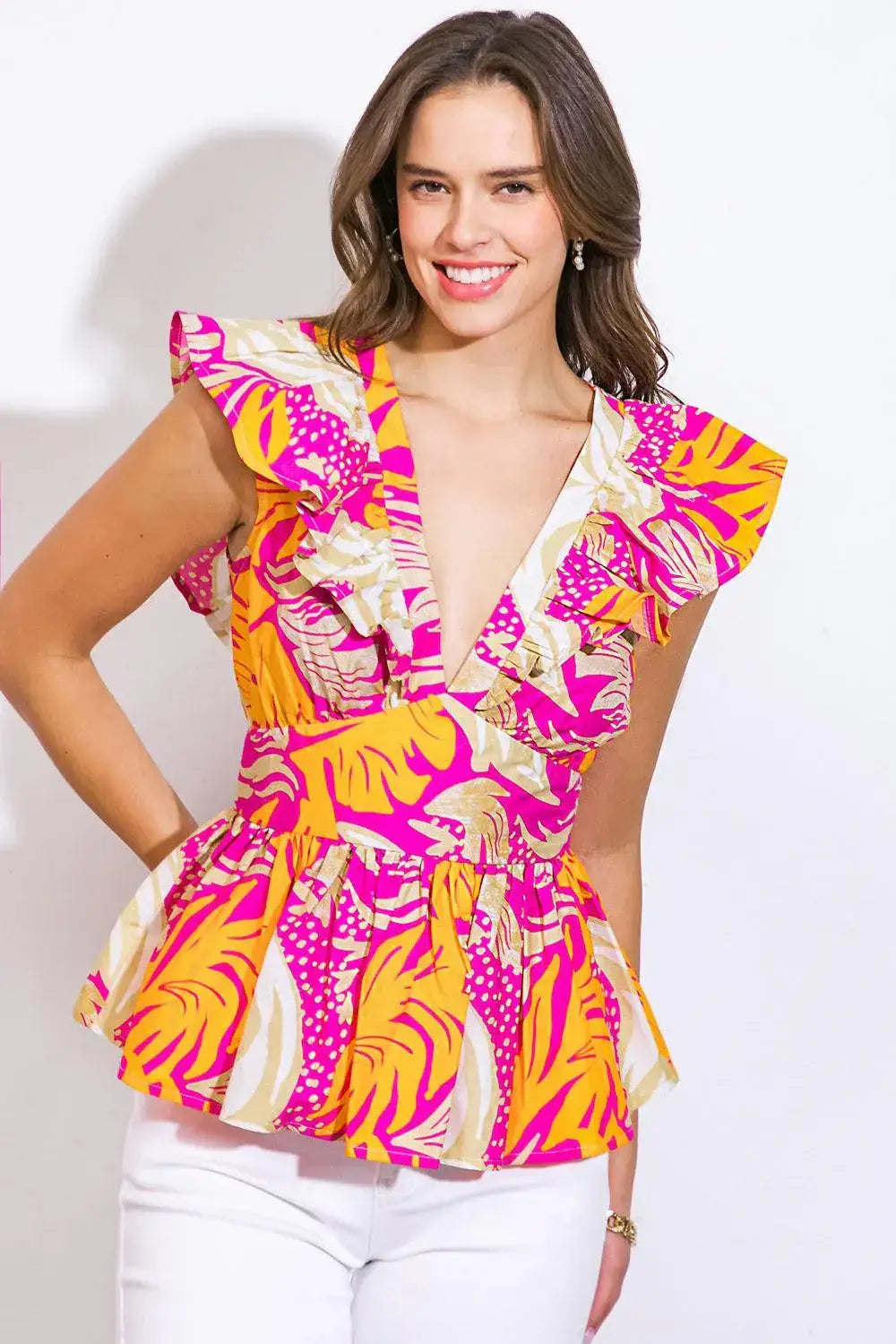 NEED A LITTLE MORE WOVEN TOP - Flying Tomato - Flyclothing LLC