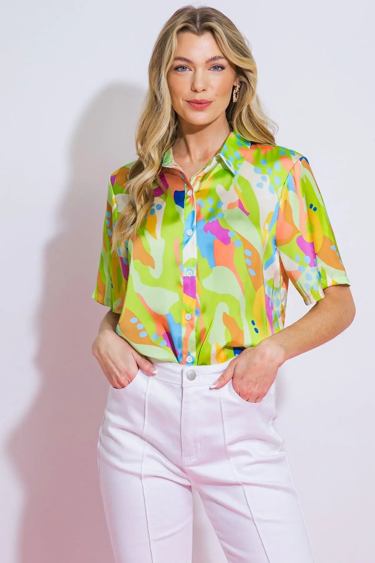 UP FOR ANYTHING WOVEN TOP - Flying Tomato - Flyclothing LLC