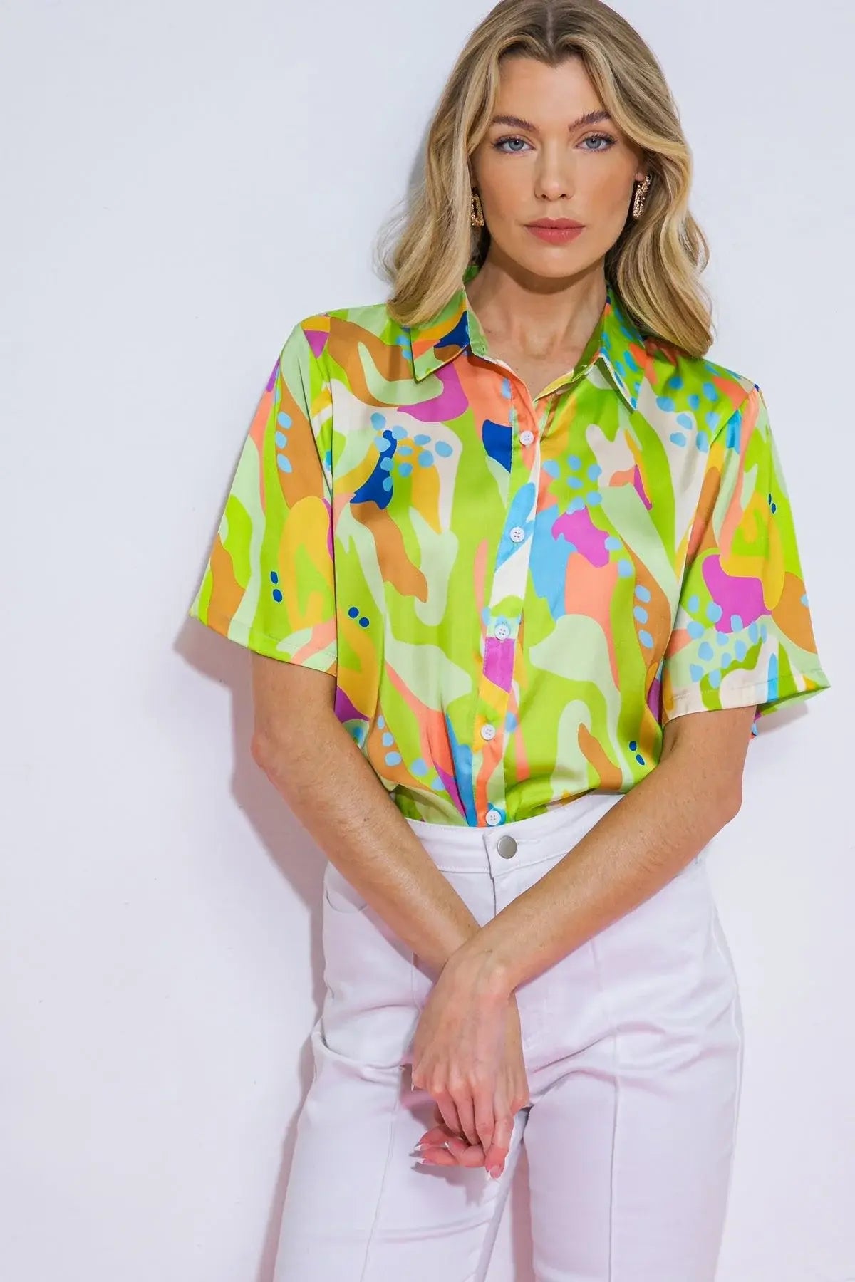 UP FOR ANYTHING WOVEN TOP - Flying Tomato - Flyclothing LLC