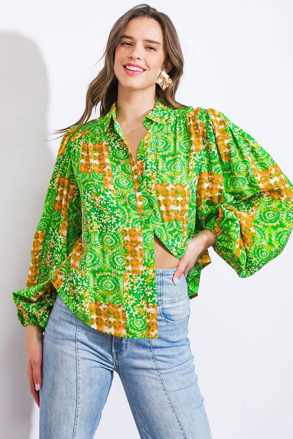 ALL OF MY LOVE WOVEN TOP - Flying Tomato - Flyclothing LLC