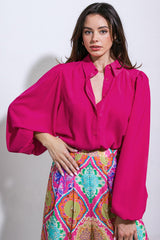 COMFORTABLE CHARM WOVEN TOP - Flying Tomato - Flyclothing LLC