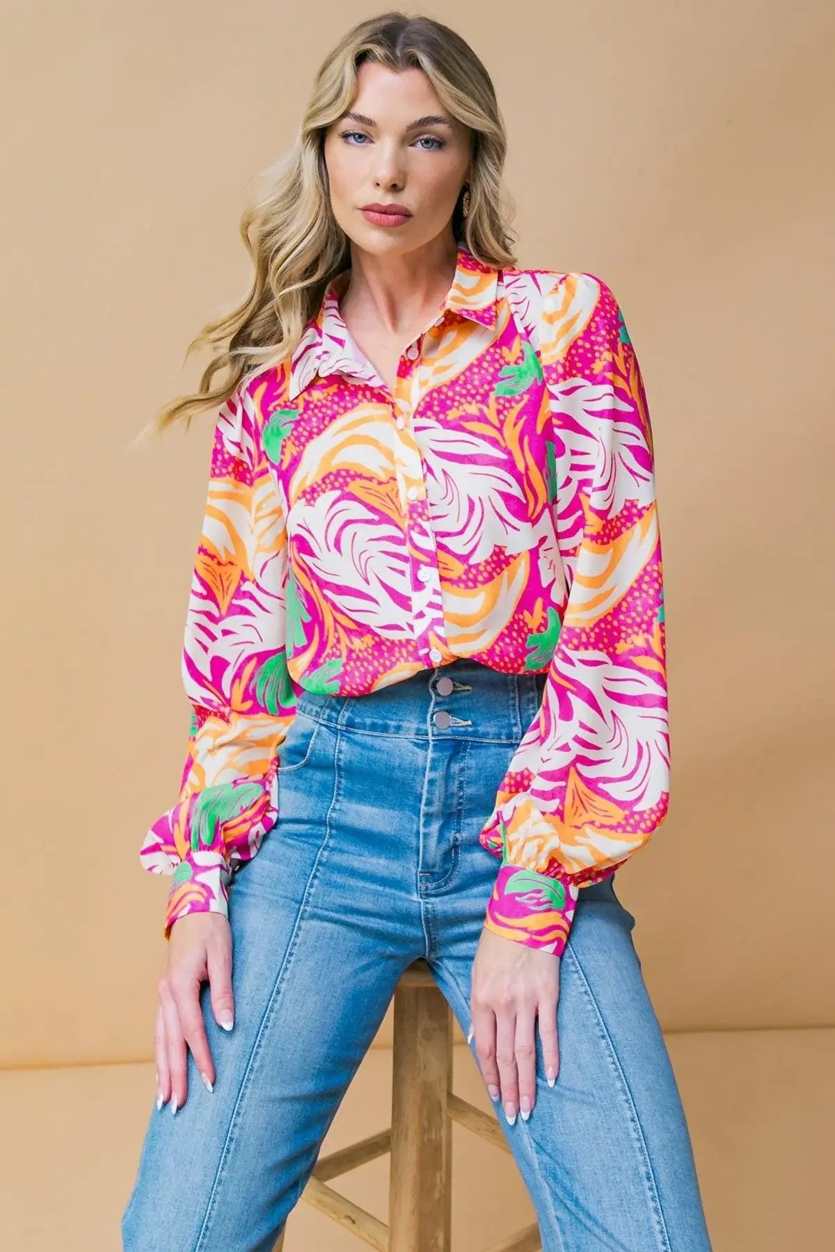 ESTEEMED MOMENT WOVEN TOP - Flying Tomato - Flyclothing LLC