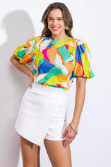 COASTAL VIBES WOVEN TOP - Flying Tomato - Flyclothing LLC