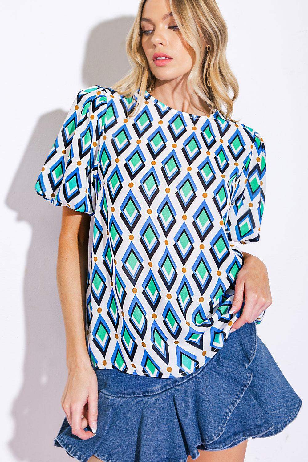 FRESH TAKE WOVEN TOP - Flying Tomato - Flyclothing LLC