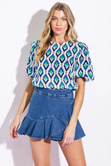 FRESH TAKE WOVEN TOP - Flying Tomato - Flyclothing LLC
