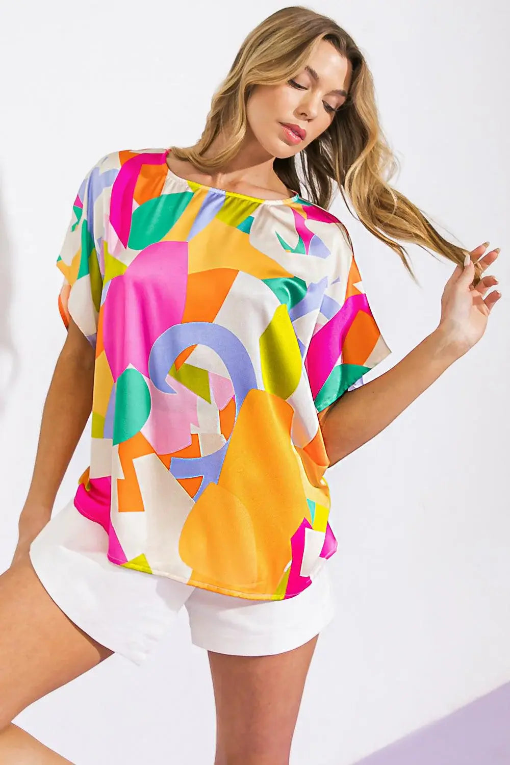 BREATHE FREELY WOVEN TOP - Flying Tomato - Flyclothing LLC
