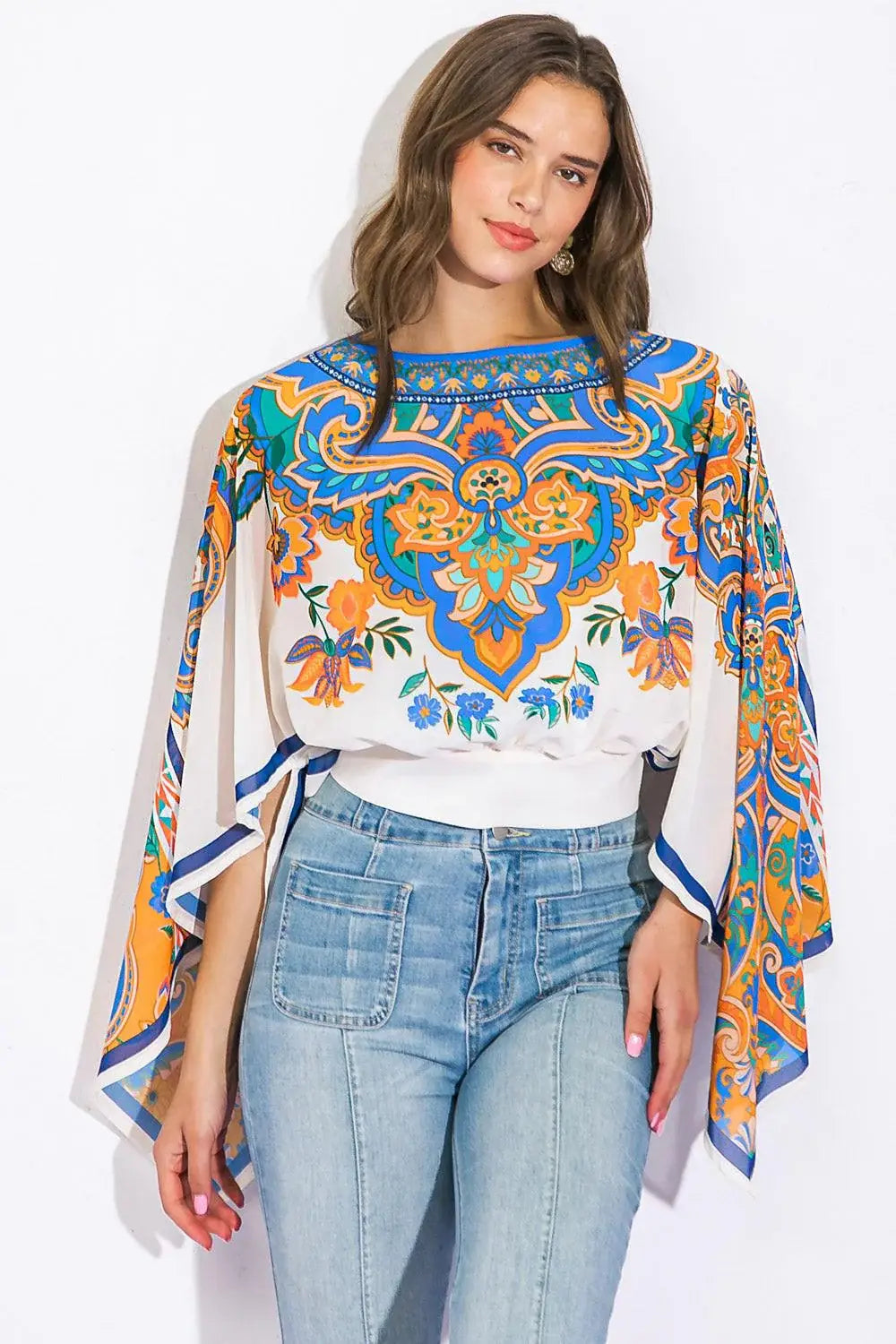 RIGHT THIS WAY WOVEN TOP - Flying Tomato - Flyclothing LLC