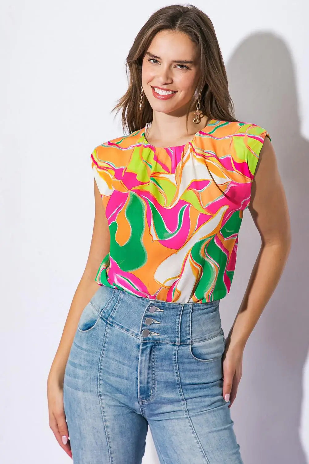 SEND A POSTCARD WOVEN TOP - Flying Tomato - Flyclothing LLC