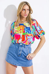 GRACEFUL BEAUTY WOVEN TOP - Flying Tomato - Flyclothing LLC