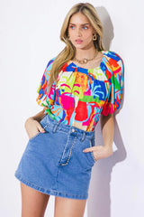GRACEFUL BEAUTY WOVEN TOP - Flying Tomato - Flyclothing LLC