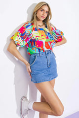 GRACEFUL BEAUTY WOVEN TOP - Flying Tomato - Flyclothing LLC