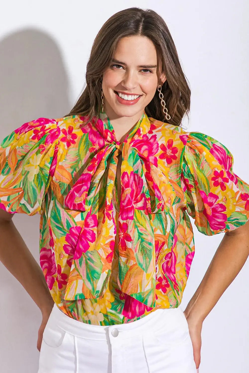 DAY DOWNTOWN WOVEN TOP - Flying Tomato - Flyclothing LLC