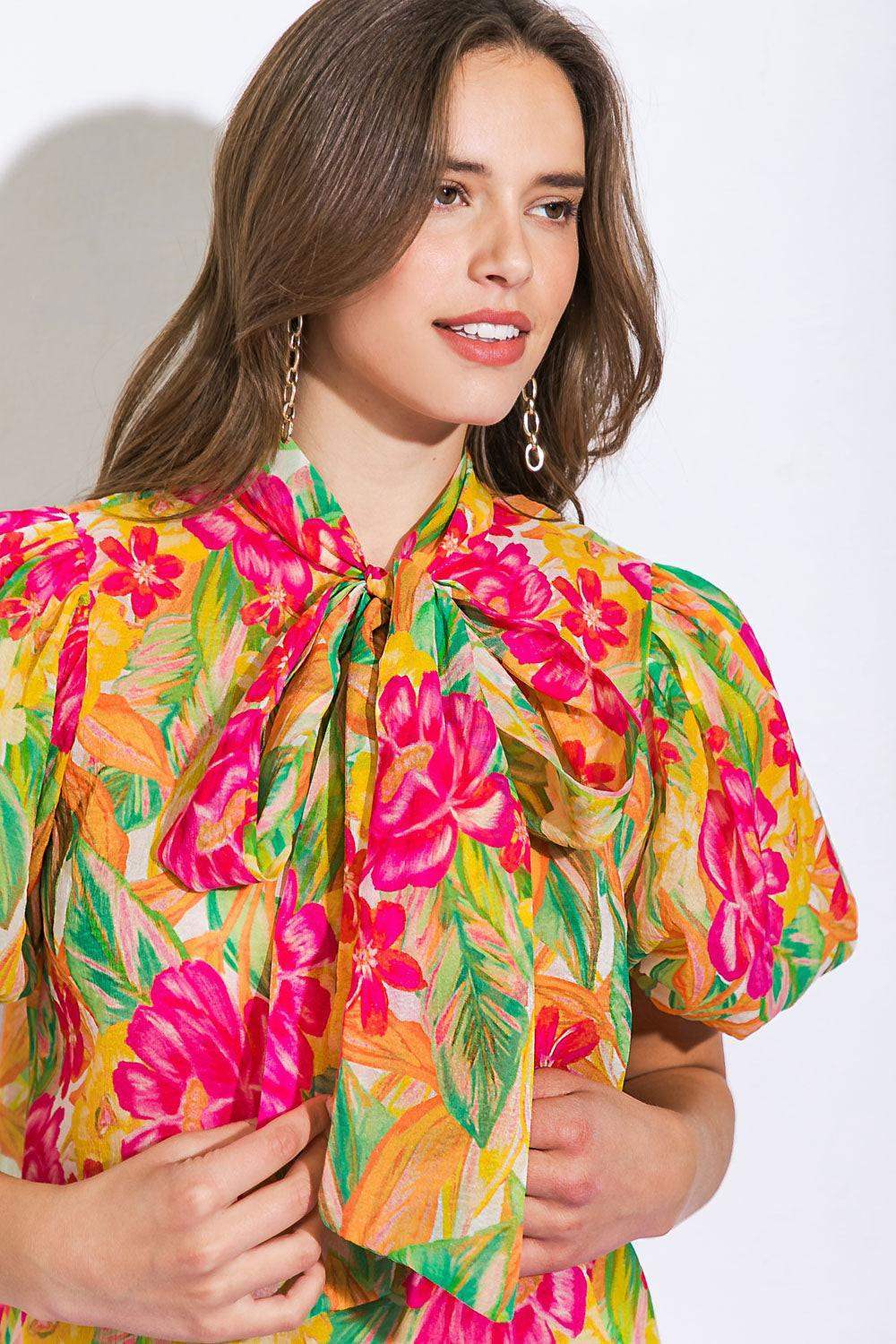 DAY DOWNTOWN WOVEN TOP - Flying Tomato - Flyclothing LLC