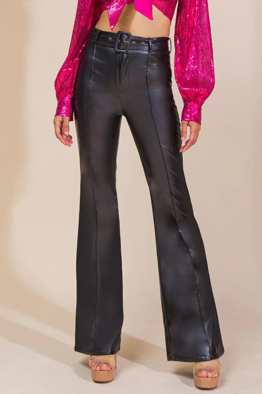 HOPE YOU KNOW FAUX LEATHER PANTS - Flying Tomato - Flyclothing LLC