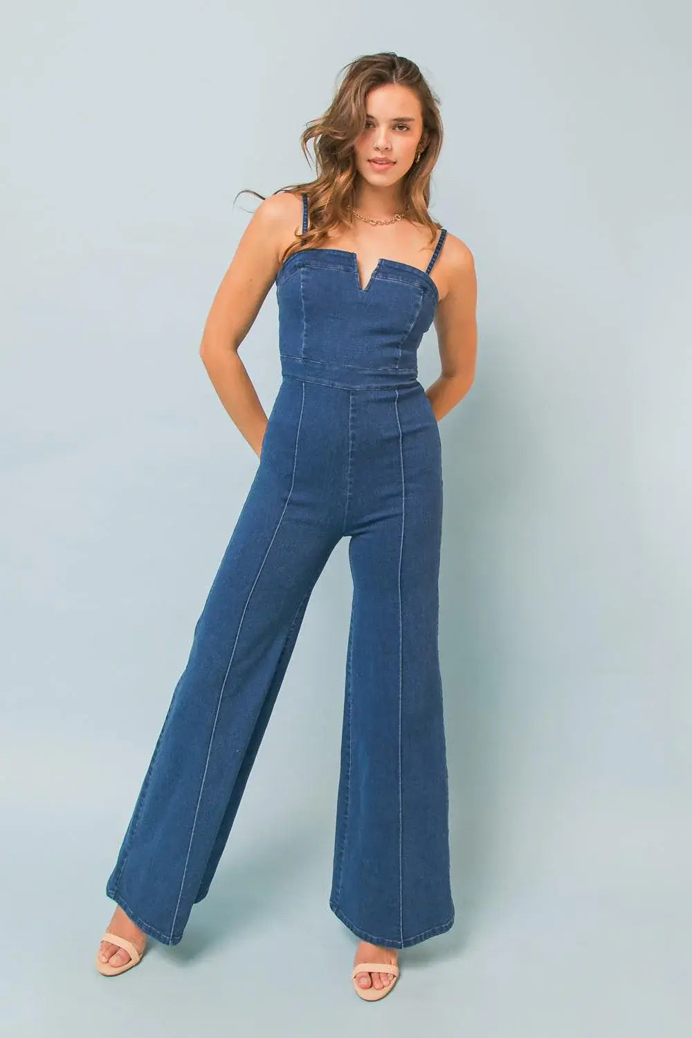 MAKING MAGIC DENIM JUMPSUIT - Flying Tomato - Flyclothing LLC
