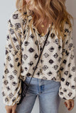 Printed Tie Neck Long Sleeve Blouse - Trendsi - Flyclothing LLC