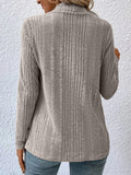 Open Front Long Sleeve Cardigan - Trendsi
