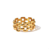 18K Gold-Plated Cutout Ring - Trendsi - Flyclothing LLC
