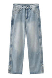 Side Slit Baggy Jeans with Pockets - Trendsi - Flyclothing LLC