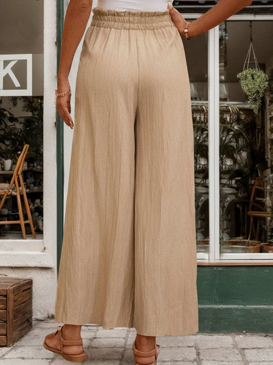 Frill Wide Leg Pants - Trendsi - Flyclothing LLC