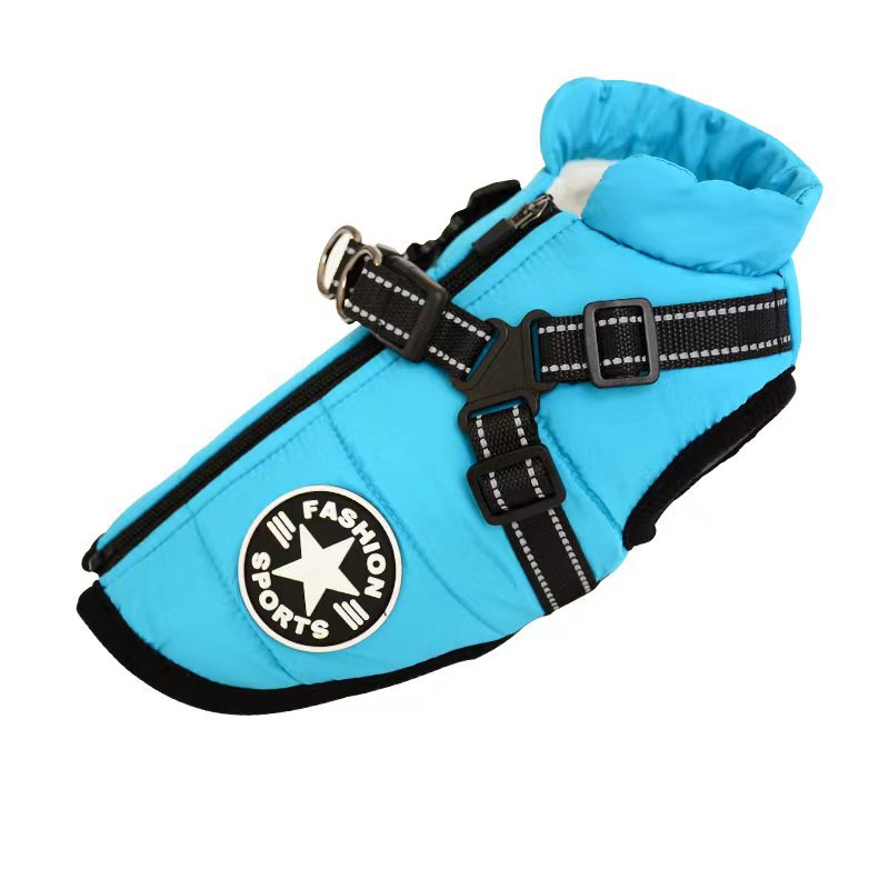 Waterproof Dog Clothes Winter Dog Coat With Harness Warm Pet Clothing Big Dog Jacket Chihuahua Labrador Coat Costume - My Store - Flyclothing LLC