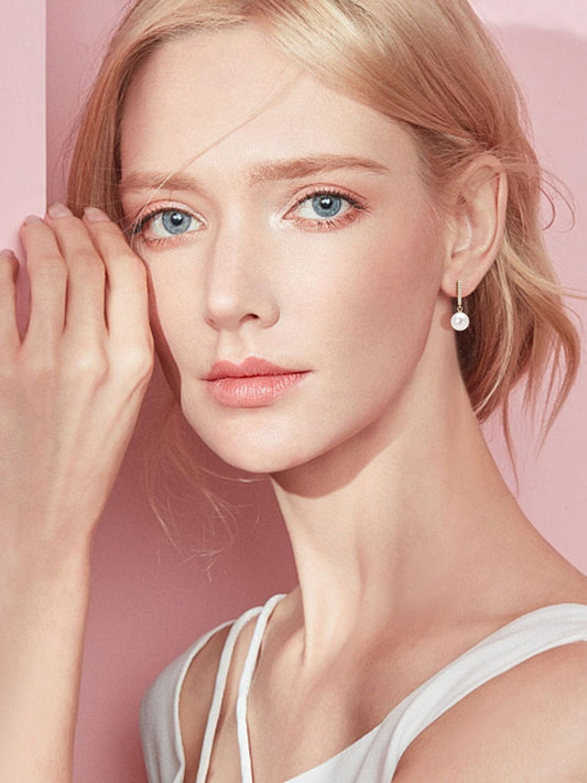 925 Sterling Silver Freshwater Pearl Earrings - Trendsi