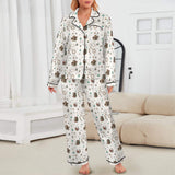 Baha Ranch Boots and Brands Western Christmas Long Satin Pajamas - Baha Ranch Western Wear - Flyclothing LLC