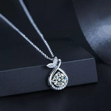 1 Carat Moissanite Pendant Necklace - Trendsi - Flyclothing LLC
