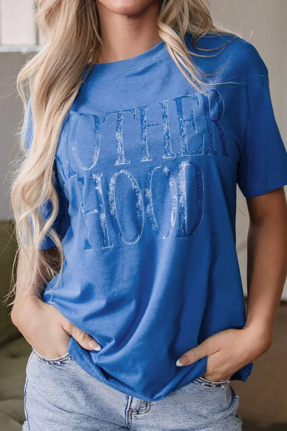 MOTHERHOOD Letter Graphic T-Shirt - Trendsi - Flyclothing LLC