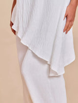 Full Size Asymmetrical Hem Tube Top and Pants Set Plus Size - Trendsi - Flyclothing LLC