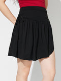 Side Tie Asymmetric Hem Mini Skirt - Trendsi