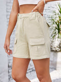 High Waist Washed Denim Shorts - Trendsi - Flyclothing LLC