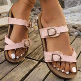 Buckled Strap Sandals - Trendsi - Flyclothing LLC